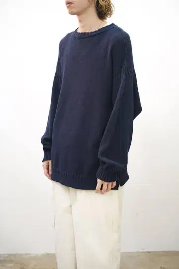 25SS BODHI GURNSEY 여름 스웨터 네이비