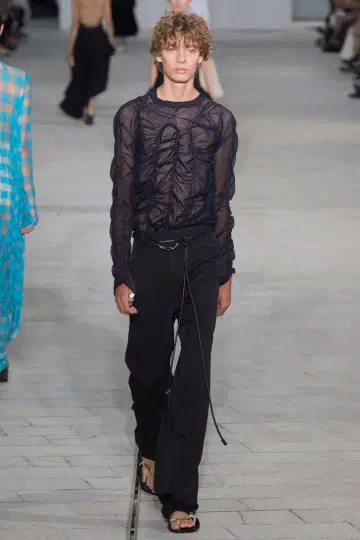 질 샌더 18ss 카라비너가 달린 가죽 벨트