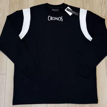 새상품 CRONOS 크로노스 긴팔 티셔츠 롱 T 블랙 화이트 XL