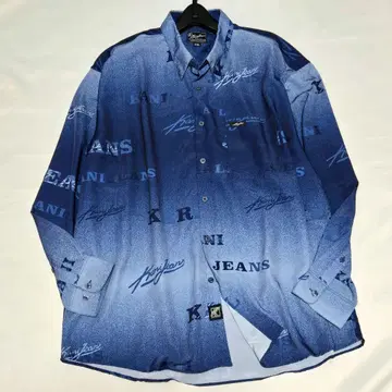 칼카니 긴팔 셔츠 로고 올 패턴 Kani jeans 2XL 빅 사이즈