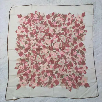 Alan Flusser 꽃무늬 실크 스카프 90cm Onward 빈티지