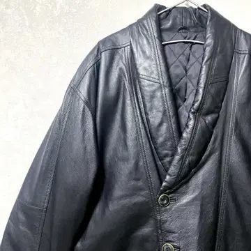 가죽 자켓 블루종 빈티지 블랙 양가죽 안쪽 퀼팅