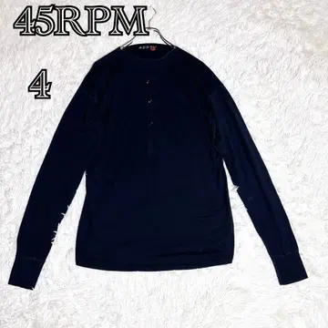 45RPM 헨리넥 긴팔 티셔츠 롱T 네이비 사이즈 4