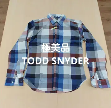 컨디션 최상 TODD SNYDER 토드 스나이더 체크 셔츠 남성용 S