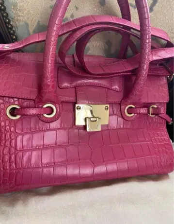 JIMMY CHOO 지미추 백 핑크 크로코형