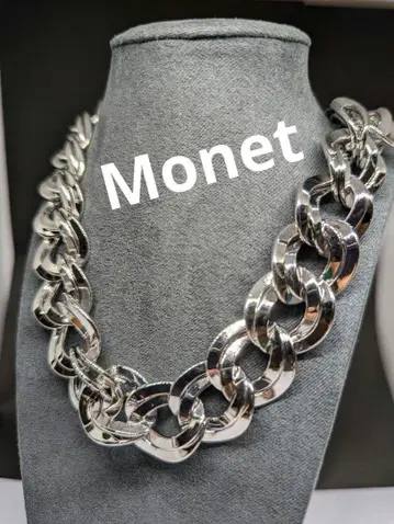 Monet 목걸이 실버 체인