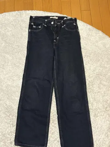 리바이스 레드 다크 블루 스트레이트 데님