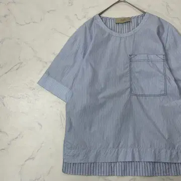 MAISON FLANEUR 빅 사이즈 이탈리아제 반팔 블라우스 38