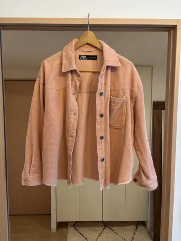 ZARA 자라 코듀로이 자켓 M 사이즈 핑크 계열