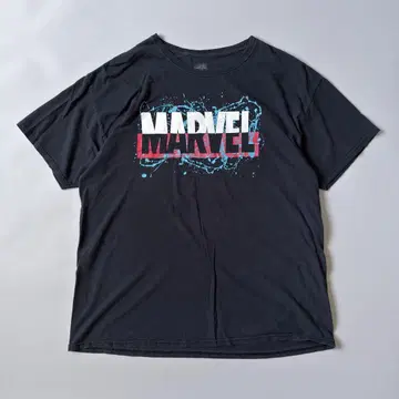 MARVEL 마블 페인트 새상품급 스테디셀러 로고 티셔츠 XL 블랙