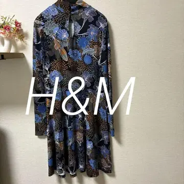 H&M 꽃무늬 긴팔 원피스 플레어 스커트 세련된