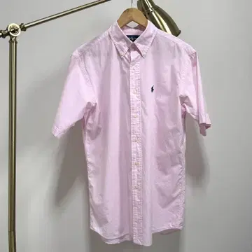 90s 랄프 로렌 BLAKE 반팔 셔츠 M 핑크 남성용 빈티지