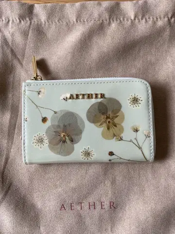 미사용 새상품 AETHER 압화 가죽 키 지갑