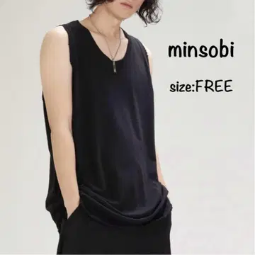minsobi 민서비 탱크탑 레이어드 데미지 FREE 블랙
