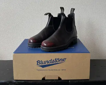 Blundstone 사이드 고어 부츠 브러쉬드 가죽 보르도