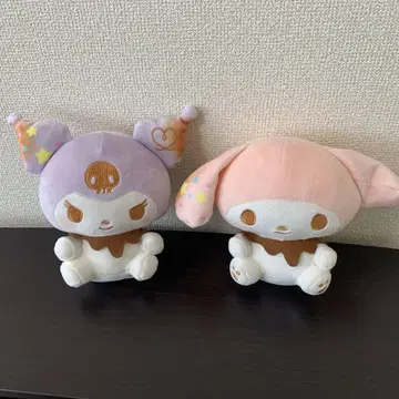 산리오 마이멜로디 & 쿠로미 봉제 인형 2세트