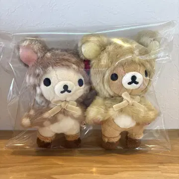코리락쿠마 해피 내추럴 타임 매달린 봉제 인형 리락쿠마 작은 사슴