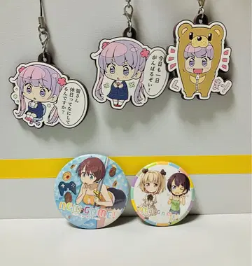 New GAME! 러버 스트랩 & 캔뱃지 세트