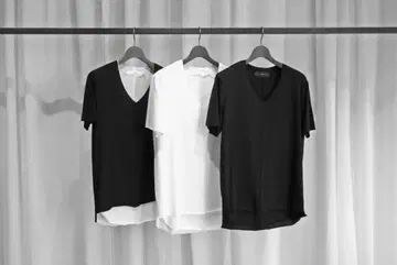 사쿠라이 ASKYY LAYERED CUTSEW 6TH V넥 반팔