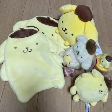 산리오 폼폼푸딩 세트 봉제 인형 키링 타월