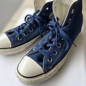 론 헤르만 Convers 네이비 스웨이드 하이컷 스니커즈