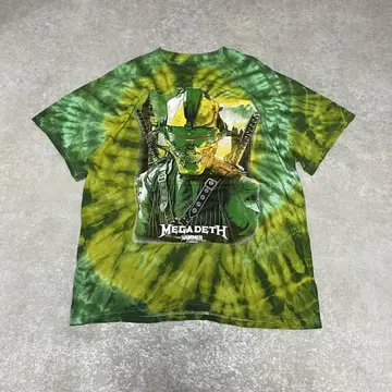 MEGADETH 메가데스 밴딩 티셔츠 후르츠 바디 타이다이 XL