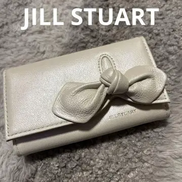 JILL STUART 질스튜어트 펄 화이트 리본 키 케이스