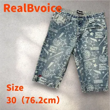RealBvoice 리얼비보이스 숏 데님 반바지 구제 의류 청바지