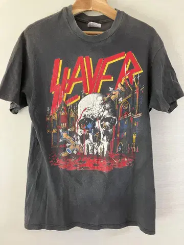 빈티지 레어 Slayer 티셔츠 L 사이즈 100% 코튼
