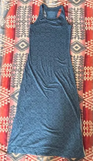 새상품급 파타고니아 슬리브리스 원피스 맥시 길이 올 패턴 롱 드레스