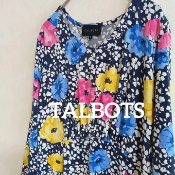 *TALBOTS 탈봇*꽃무늬 긴팔 저지 원피스 S