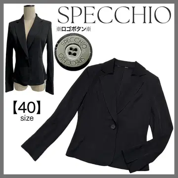 SPECCHIO 스페치오 테일러드 자켓 안감 없음 포멀 블랙 40
