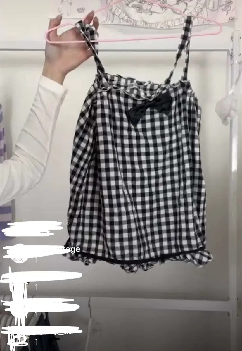 Teu Lara Lara Ribbon Check Sleeveless Himegyaru Jinri stc yujin