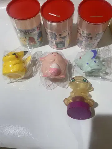 포켓몬 피규어 4종 세트 캔 케이스 포함