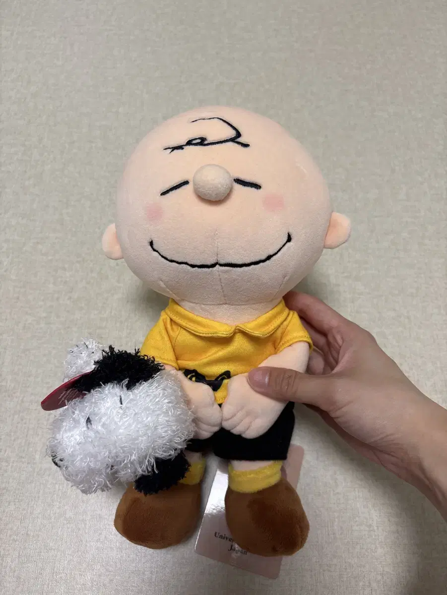 오사카 유니버셜 스튜디오 찰리브라운 스누피 정품 인형