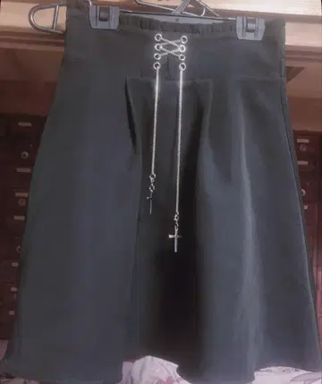 블랙 지뢰계 스커트