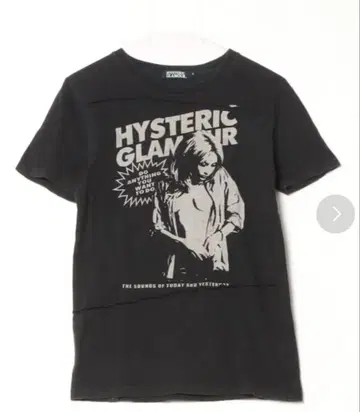 HYSTERIC GLAMOUR 블랙 블리치 프린트 티셔츠 S