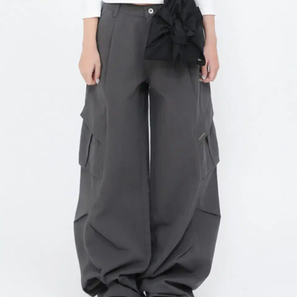 Miseki Seoul Cotton Shirring Bootcut Pants Black Size 2 New