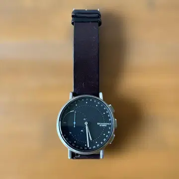 SKAGEN 가죽 벨트 시계 블랙