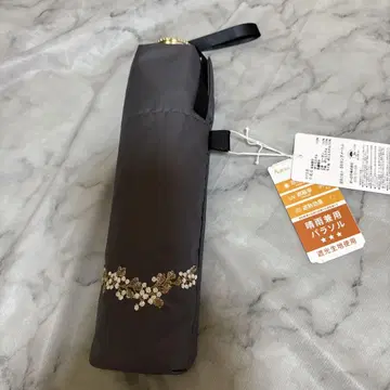 우천 겸용 접이식 우산 그레이 장식 포함