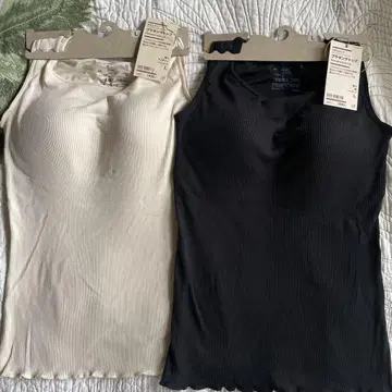 MUJI 리브 브라 탱크탑 L 2장 세트