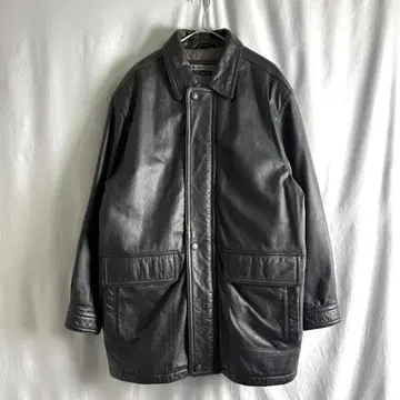 90s EUROPE CRAFT 가죽 자켓 M 블랙 검정