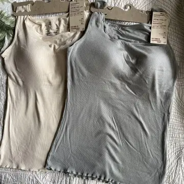 MUJI 리브 브라 탱크탑 XL 2색 세트