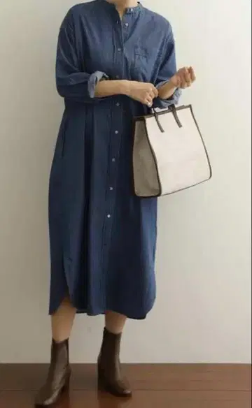 어반 리서치 도어스 데님 셔츠 원피스