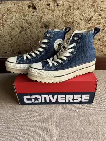 CONVERSE 올스타 샤크 밑창 데님 통굽 하이컷 스니커즈