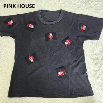 PINK HOUSE 핑크하우스 산타클로스 반팔 티셔츠 블랙
