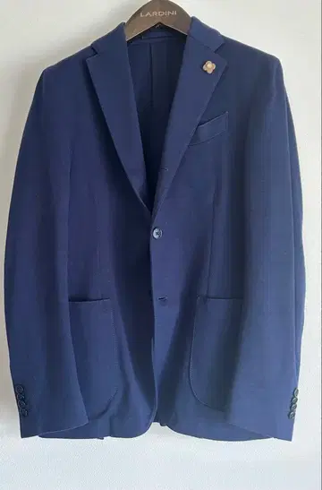 LARDINI 사이즈46 핀 네이비 테일러드 자켓