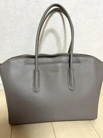 FURLA 훌라 가죽 토트 숄더백 A4 그레이
