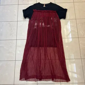 YuuMi ARIA 단 하나뿐인 반팔 롱 원피스