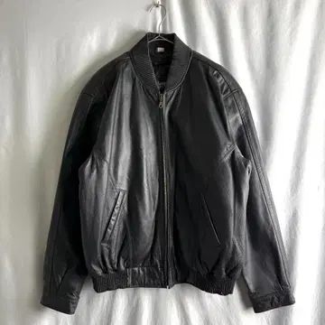 90s Midnight Velvet 가죽 봄버 자켓 XL